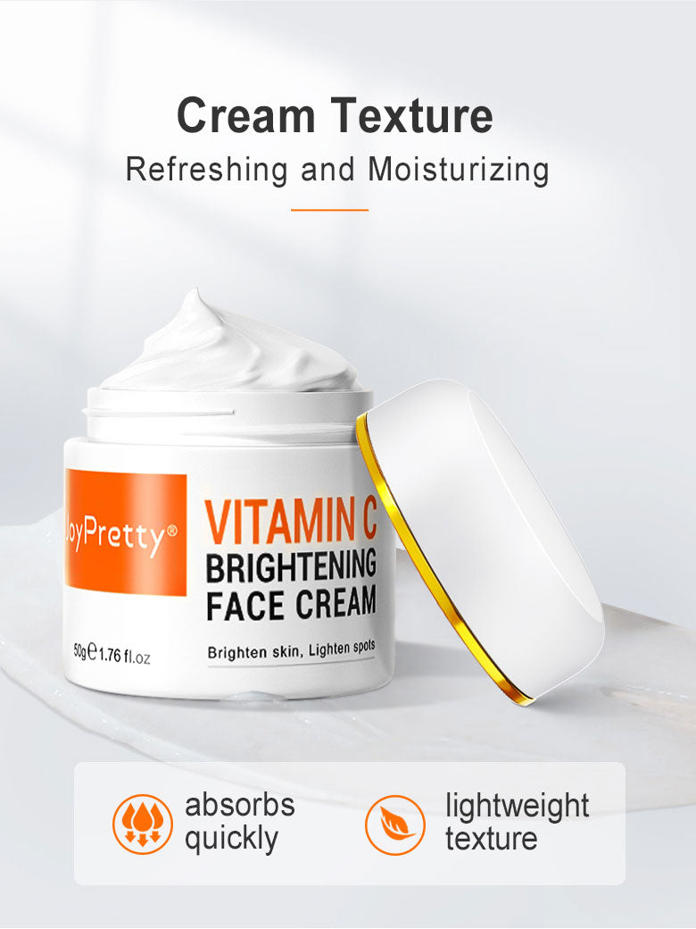 JoyPretty Vitamin C Face Cream with Niacinamide – Brightening Moisturizer for Dark Spots, Uneven Skin Tone & Hydration
