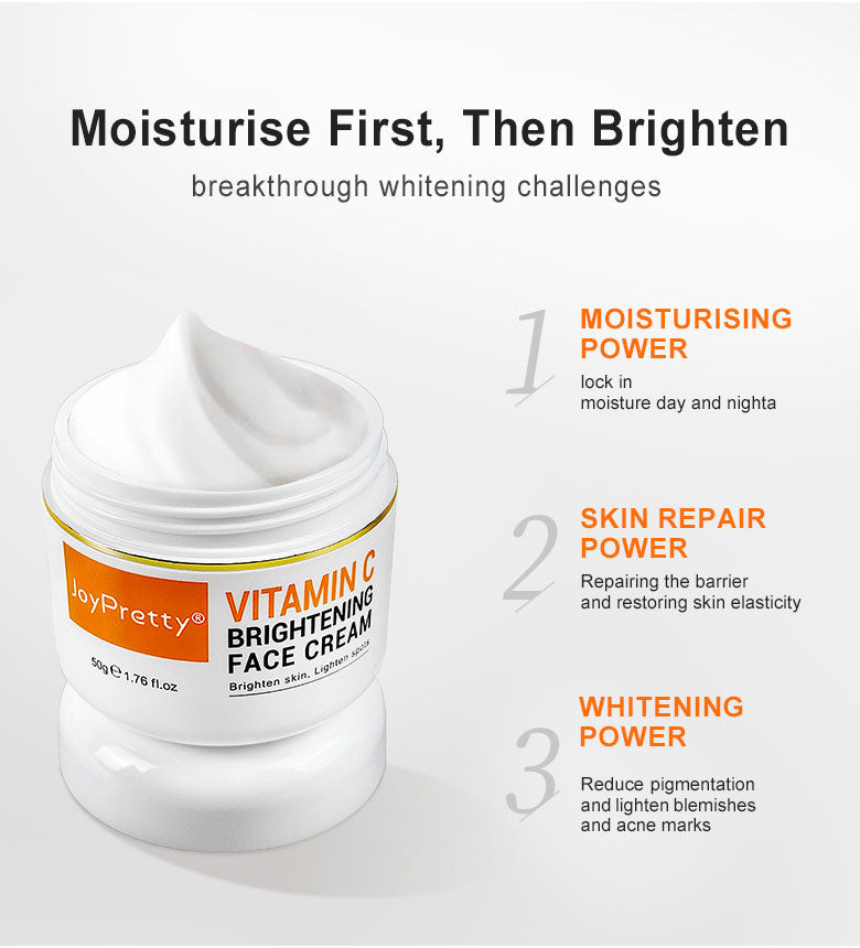 JoyPretty Vitamin C Face Cream with Niacinamide – Brightening Moisturizer for Dark Spots, Uneven Skin Tone & Hydration